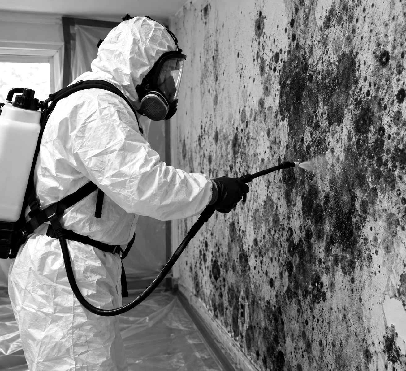 Mould Remediation — professional remediation in progress
