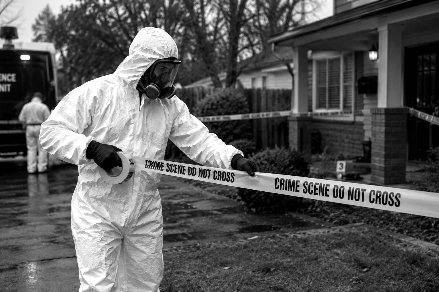 Trauma Scene Clean-Up — professional remediation in progress
